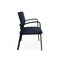Lesro Newport 2 Seat Tandem Seating Metal Frame No Center Arms, Black, RF Blueberry Upholstery NP1501 - alternate 3
